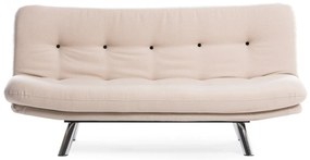 Sofá-Cama de 3 Lugares Misa – Creme – 52x175x40 cm