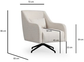 Cadeirão Gio – Branco – 80x95x88 cm