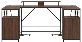 Mesa Madeira castanha 182 x 101 x 87.5 cm Madeira processada