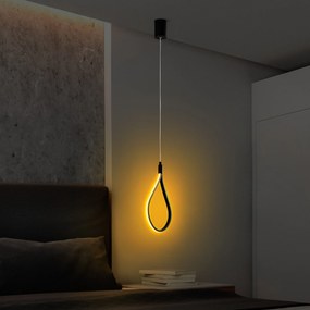 Candeeiro Suspenso Damla – Preto – 23x50-100x10 cm