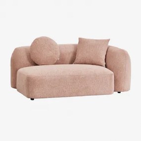 Módulo De Canto Direito De 2 Lugares Para Sofá Modular Em Chenille Coco Chenille Rosa Quartzo - Sklum