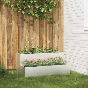 vidaXL Jardineira 2 Níveis 100x60x45 cm Aço Inoxidável