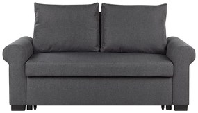 Sofá-cama de 2 lugares em tecido cinzento escuro SILDA  Beliani