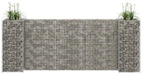 vidaXL Gabião em forma de H fio de aço 260x40x100 cm