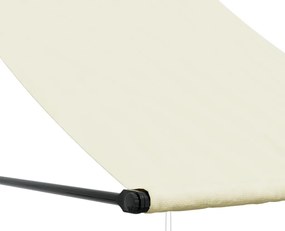 Toldo retrátil 150x150 cm tecido e aço cor creme