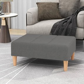 vidaXL Apoio de pés 78x56x32 cm tecido cinzento-claro