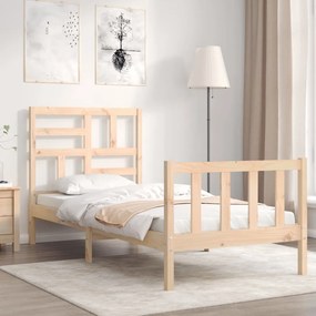 vidaXL Cama sem colchão 100x200 cm madeira de pinho maciça