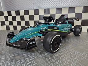 Carro elétrico para crianças ASTON MARTIN FORMULA 1 24V, Assento pele, Pneus Borracha, 4 Motores, Luzes