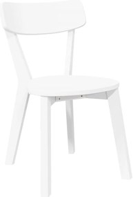 Cadeiras de jantar 2 pcs madeira de seringueira maciça branco