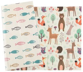 HOMCOM Tapete Infantil Dobrável e Reversível Tapete De Jogos para Bebé Acolchoado 2 Faces Impermeável Antiderrapante Portátil 200x150cm Multicor