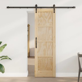 Porta Deslizante vidaXL com Conjunto de Hardware 61x198.5 cm Madeira S