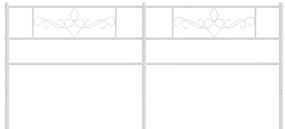 Cabeceira de cama 200 cm metal branco