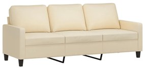 2 pcs conjunto de sofás com almofadões tecido cor creme