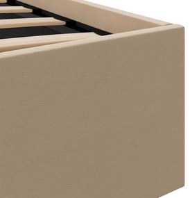Cama hidrául. arrumação e LED 100x200cm couro artif. cappuccino
