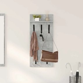 vidaXL Cabideiro de Parede Cinzento cimento 90 x 40 x 10 cm