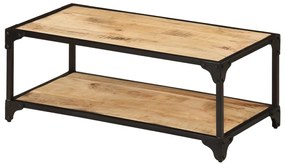 Mesa de centro 90x45x35 cm madeira de mangueira áspera maciça
