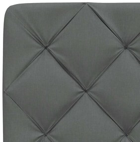 Estrutura de cama sem colchão 140x200 cm tecido cinzento-escuro