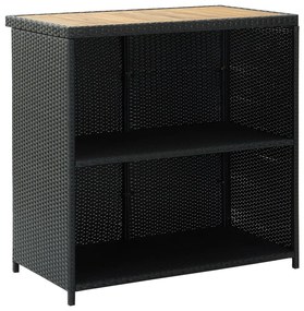 3 pcs conjunto de bar vime PE preto
