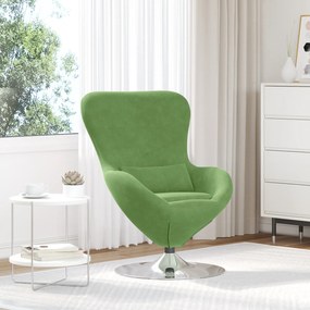 Cadeira Ovo vidaXL Veludo Verde Claro
