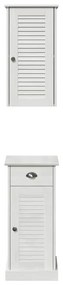 Conjunto de Móveis para Banheiro 2 pcs Marrom e Branco