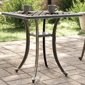 Mesa de jardim 53x53x53 cm alumĂnio fundido bronze
