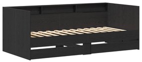 vidaXL Cama de Dia com gaveta Cinzeto 90 x 200 cm Madeira processada