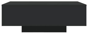 Mesa de centro com luzes LED 85x55x31 cm preto