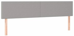 Cama boxspring com colchão 120x190 cm tecido cinzento-claro