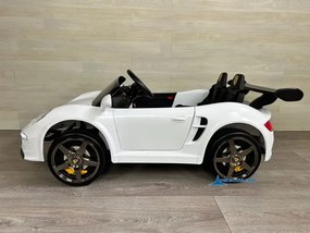 Carro elétrico para crianças Desportivo RUF CTR3 24V 2.4G MP4, Rodas de borracha, 2 lugares em pele sintética Branco