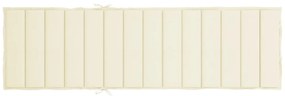 Almofadão p/ espreguiçadeira 200x60x3 cm tecido oxford creme
