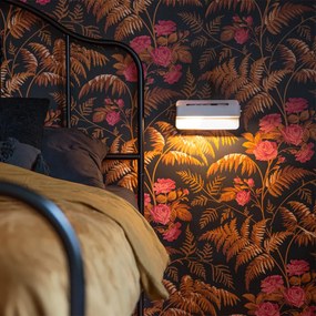 Candeeiro de parede moderno branco com LED, USB e interruptor - Ted