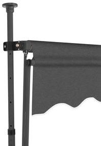 Toldo retrátil manual com LED 350 cm antracite