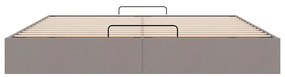 Estrutura de cama otomana sem colchão cinza 180x200 cm tecido