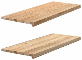 vidaXL Soleiras da janela 2 pcs 100x40x2cm carvalho maciço não tratado
