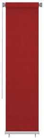 Estore de rolo para exterior PEAD 60x230 cm vermelho