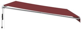 Toldo retrátil automático 450x300 cm bordô