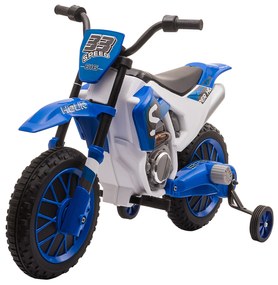 HOMCOM Mota Elétrica para Crianças acima de 3 Anos 12V Mota de Brinquedo Infantil com 2 Rodas de Equilíbrio Arranque Suave Azul | Aosom Portugal