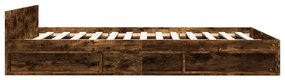 Estrutura de cama c/ gavetas derivados madeira carvalho fumado