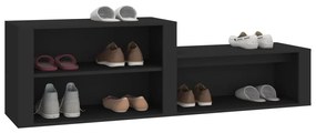 Sapateira 150x35x45 cm derivados de madeira preto