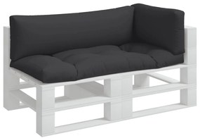 Almofadões para sofás de paletes 3 pcs tecido preto