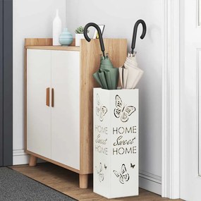 Suporte para Guarda-Chuva Branco Metal Médio