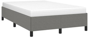 Estrutura de cama sem colchão 120x200 cm tecido cinzento-escuro