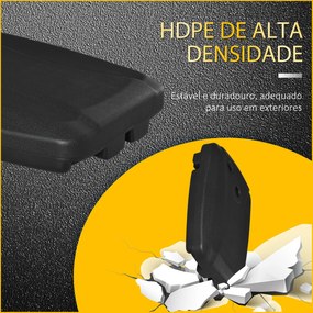 Base de Chapéu de Sol com 2 Rodas Preenchível com Água 60kg Areia 68kg