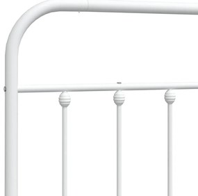 Cabeceira de cama 90 cm metal branco