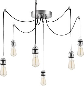Candeeiro Chandelier Kabluni – Cromado – 126 cm diâmetro, 102 cm altur