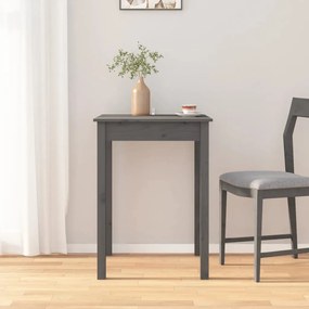 vidaXL Mesa de jantar 55x55x75 cm madeira de pinho maciça cinzento