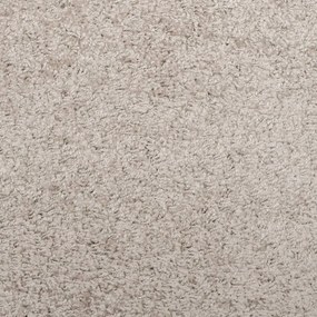 Tapete shaggy de pelo alto PAMPLONA Ø 100 cm bege