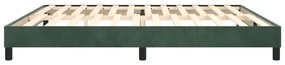 Estrutura de cama sem colchão 200x200 cm veludo verde-escuro