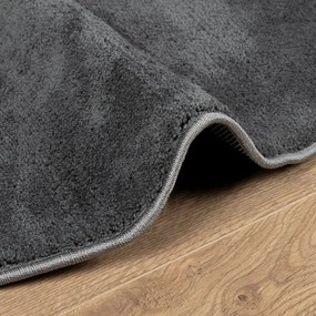 Tapete de pelo curto OVIEDO Ø 120 cm antracite