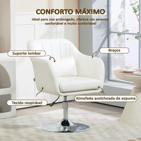 Cadeira Giratória de Escritório "Arden" com Encosto Envolvente – 60x60